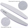 15 PCS Professional Nail Files 100/180 Grit, Double-Sided Emery Board
