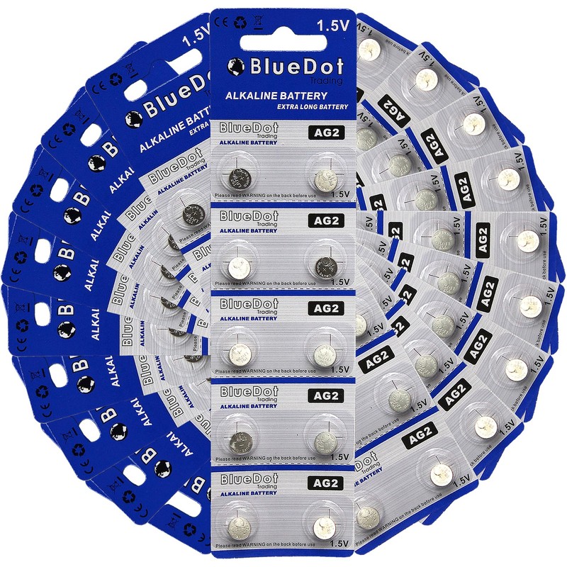 BlueDot Trading 30 AG2 396A LR726 Button Cell Batteries for