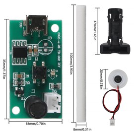 Coliao 3pcs USB Humidifier Module 5V USB Spray Module Atomization Plate Circuit Board Atomization Module Atomizer for DIY Incubation Experimental Equipment