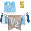 1/2 Birthday Boy Half Birthday Decorations High Chair Banner, Tassel
