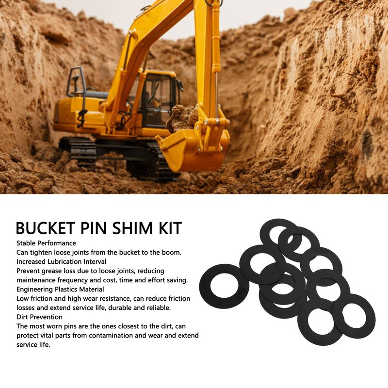 Bnineteenteam Excavator Bucket Shims, 45mm Bucket Pin Shim Kit Dirt