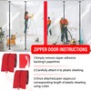 10FT Dust Barrier Poles Kit,Spring Retractable Zipper Wall Poles for