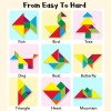 Beestech Libro De Rompecabezas De Madera Tangram, Juegos De