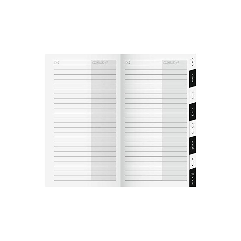 BRUNNEN 1070040 Address Index Book for Pocket / Folding Calendar