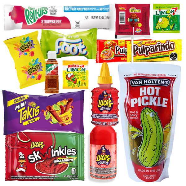 The Full Tiktok Hot & Spicy Pickle Kit With Candy;