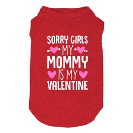 Dog Shirts Heart Graphic Small Large Dog Clothes Puppy Vest Gift for Dog Valentine's Mother Day Apparel Shirt(Red04,X-Small)