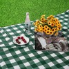 Kesfey Green 54x108 Inch Gingham Tablecloths, Plastic Disposable Checkered Waterproof