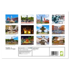 Fountain - a collection of images (Monthly Wall Calendar 2025 16.5" x 23.4" (open)), CALVENDO 14 Month Calendar