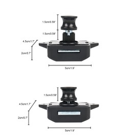 AYYDS Pack of 10 Push Button Catch Door Lock for Motorhome Cupboard Large Cabinet Lock Catch Cabinet Door Lock Furniture Lock Button Catch Lock for Motorhome Caravan Van RV Camper (Black)