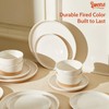 Sweese 18 Pieces Porcelain Dinnerware Set, Modern Dish Set for
