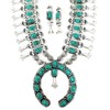 Emulily Chunky Western Squash Blossom Statement Necklace and Earrings Set