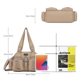 Angel Kiss Small Purse Handbag for Women Crossbody and Shoulder Bags Multipocket Soft Hobo Purses Adjustable Strap