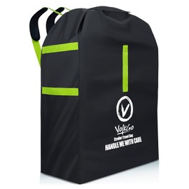 V VOLKGO V VOLKGO Stroller Bag for Airplane, Large Stroller Bag for Airplane Travel, Jogger & Stroller Travel Bag - Fits Most Sizes, Gate Check Stroller Bag, Stroller Cover, Durable, Black, Single Stroller