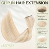 S-noilite 18 Inch Clip in Hair Extensions 100% Human Hair