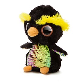 Aurora World Macaronee The Penguin YooHoo and Friends Sealife Plush Toy (Small, Black/Yellow/Orange)