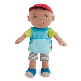 HABA Snug Up Gabriel - 10" Soft Doll, Machine Washable Baby Boy Doll - Perfect Snuggly First Soft Toddler Plush Figure for 6 Months and Up