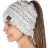 Funky Junque Exclusives BeanieTail Messy Bun Ponytail Beanie Hat -