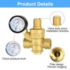 Water Pressure Regulator 1/2 inch with Gauge, Made of 100%