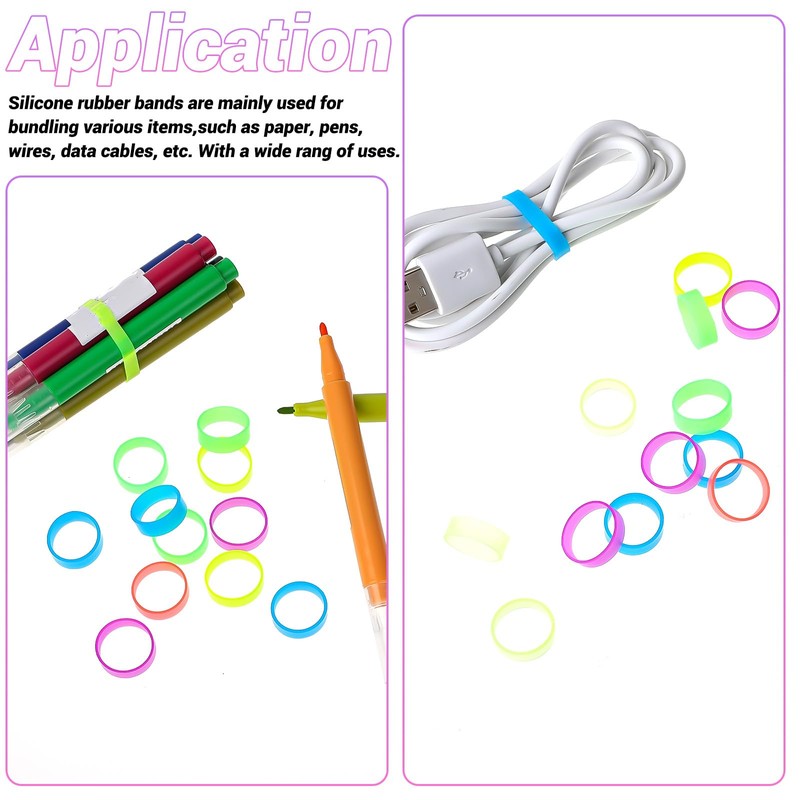 Aeaocvo Pack of 200 Rubber Rings, 12 mm Small Elastic