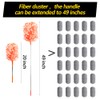 20-49inches Extendable Microfiber Feather Duster with 10pcs Replaceable Heads, Extra