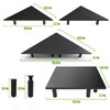 WEGASTU 2 Pack White Corner Monitor Stand, Triangle/Square Adjustable Height