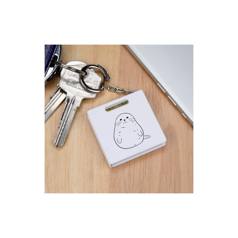 Azeeda 'Cute Seal ' Keyring Tape Measure/Spirit Level Tool (KM00038855)