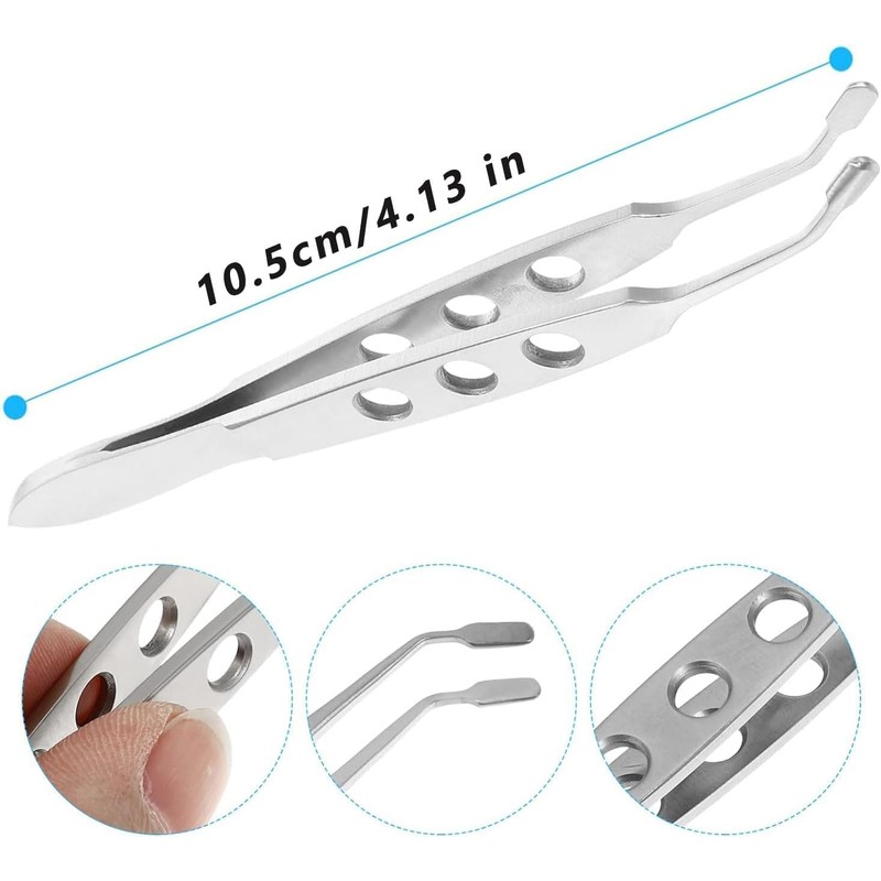 Meibomian Gland Expressor, Stainless Steel Eyelid Massage Tweezers Professional Face