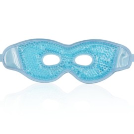 Zequech Blaue Gesichtsmaske mit doppeltem Verwendungszweck, wiederverwendbare Maske für Schwellungen, Augenringe, Kopfschmerzen, Augenadstringenz, Müdigkeit, Atmungsaktivität und Komfort.