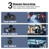BCUOZ 3 Channel Dash Cam Front and Rear Inside, 1080P