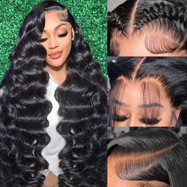 Leicymens 28 INCH 13x6 Lace Front Wigs Human Hair Body Wave Lace Front Wigs Human Hair Pre Plucked With Baby Hair Glueless Wigs For Black Women Hd Lace Front Wigs 180% Density