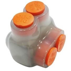 Morris Products 97326 Clear Insulated Multi-Cable Connector - Single Entry 2 Port 2-14 Wire Range, 2-Pack