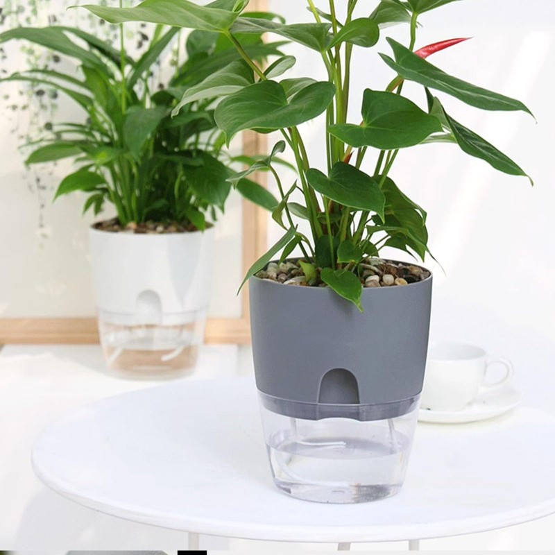 APACALI Set of 4 Herb Pots, Kitchen Set, Windowsill, Self-Watering,