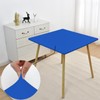 Mulilai Outdoor Blue Tablecloth Small Square Elastic 38x38 Inch Stretch