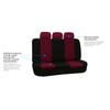 FH Group Flat Cloth Full Set Car Seat Covers Three