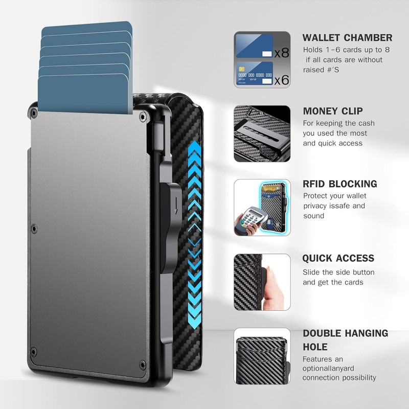 umoven Wallet for Men - with Money Clip Slim Leather