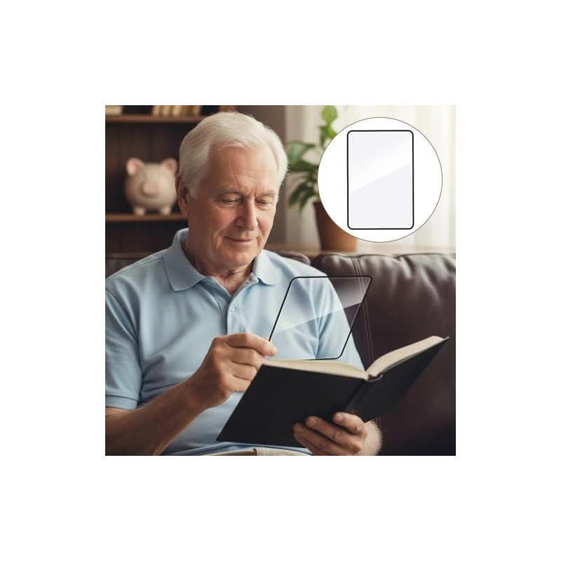 2 Pcs Magnifying for Reading 3X Flexible Plastic Magnifiers Lenses