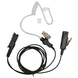 Acoustic Tube Headphone 2 Way Radio Walkie Talkie Earpiece with Stainless Steel Clip for Police Military Security