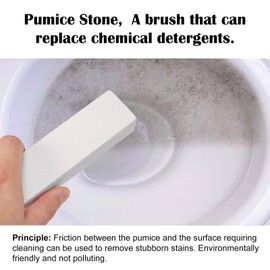 FALAMON 6 Pack Pumice Stone for Toilet Bowl Cleaning, Scouring Stick Remove Hard Water Rings, Calcium Buildup and Rust, Pumice Cleaning Bar for Tile Bath-tub