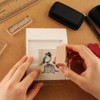 Fyearfly Stamp Positioner, Kit 2 Pieces Rubber Acrylic Stamp Colouring