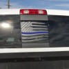 Elevated Auto Styling Dodge RAM Back Window Thin Blue Line