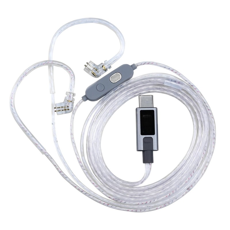 KZ M2 USB C IEM Cable con doble micrófono, DSP
