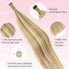 MAXITA I Tip Hair Extensions Human Hair,50g/50s Light Blonde Highlighted