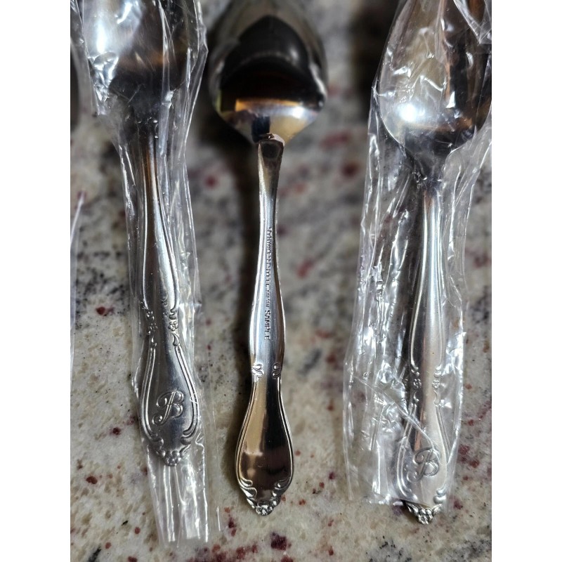Customcraft New CUSTOMCRAFT Stainless Sample Flatware Spoons Monogram "B” Lot