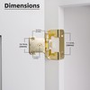 DecoBasics 50 Pack 1/2" Overlay Brushed Gold Cabinet Hinges for