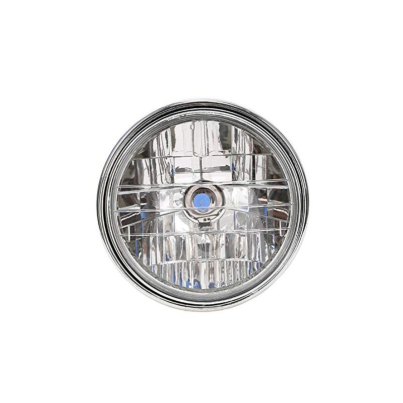 HANSWDEU Custom-Made Front Headlight Motorcycle Universal Black Metal for Cafe