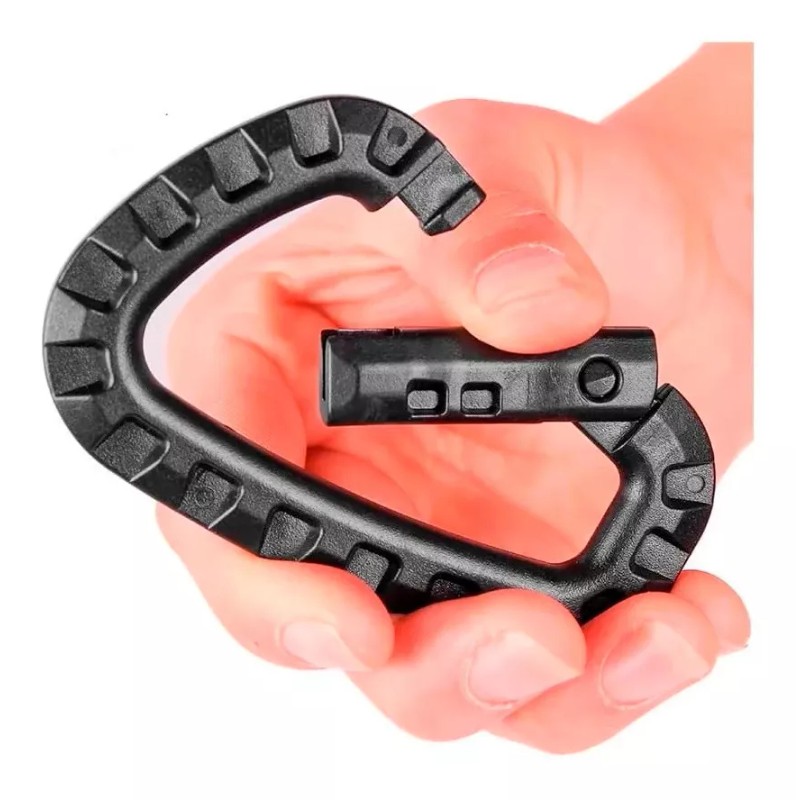 EDC Set 4 Mosquetones Tactico Clip Gancho Equipo Camping Molle