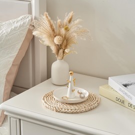 Lolalet Ceramic Ring Dish Holder, Tree-shaped Trinket Tray for Rings Earrings Necklaces Jewelry Decorative Plate Present for Birthday Wedding Engagement -White