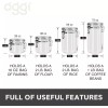 Oggi 4-Piece Clear Canister Set Clamp Airtight Food Storage Container