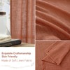 LAMIT Terracotta Linen Boho Curtains 84 inch Length 2 Panels,