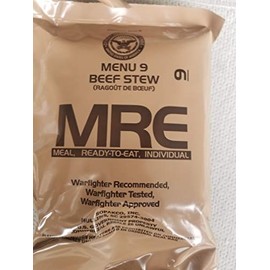 LoJo Surplus 2022 Genuine Military MRE Meals Ready to Eat with Inspection Date 2022 or Newer (Beef Stew)